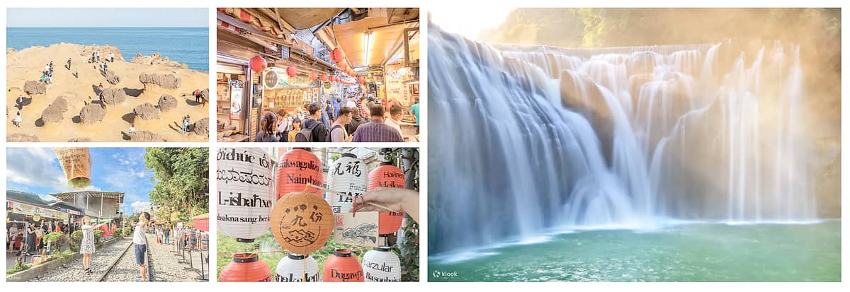 Yehliu Geopark, Jiufen, Shifen and Golden Waterfall Day Tour.